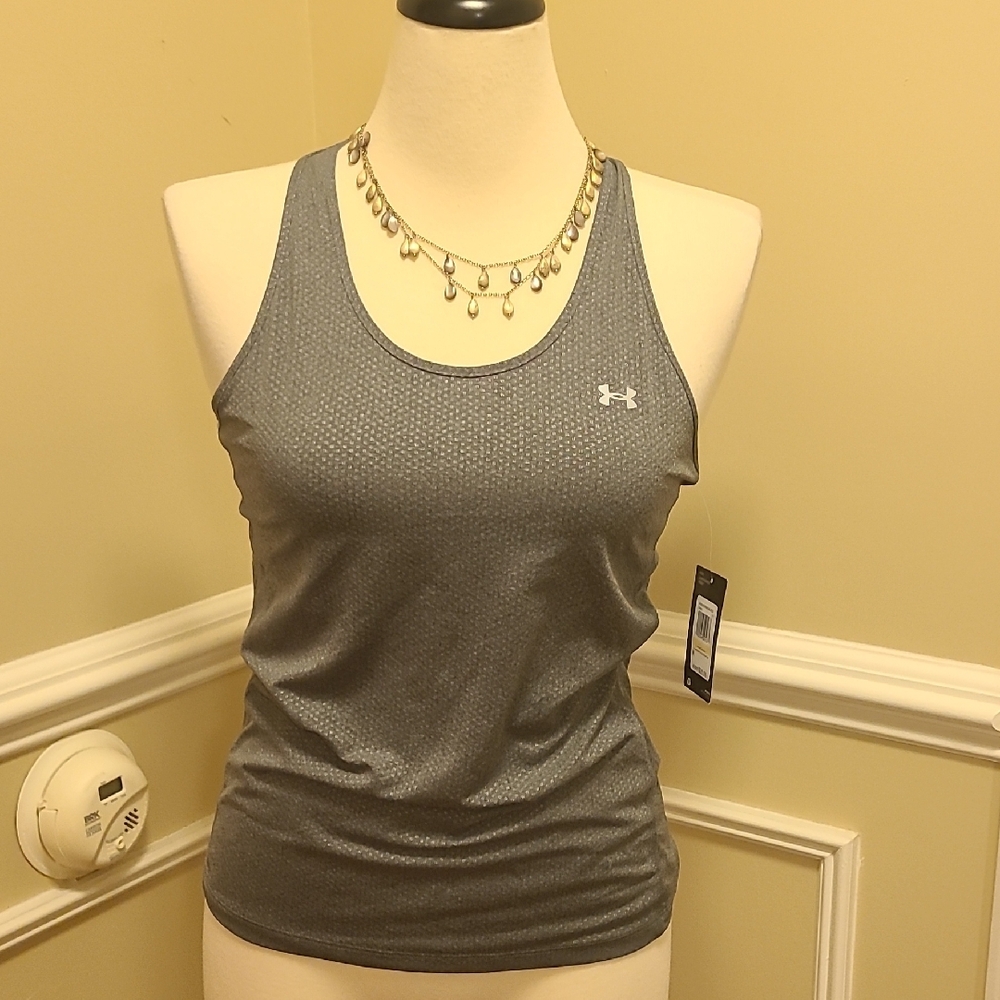 Under Armour Gray Fitted Tank Top with Racerback